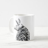 Schweinefleisch in Jaguar Pelzmatte (Schnee) Kaffeetasse (Vorderseite Links)