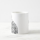 Schweinefleisch in Jaguar Pelzmatte (Schnee) Kaffeetasse (Mittel)