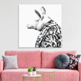 Schweinefleisch in Jaguar Pelzmatte (Schnee) Leinwanddruck