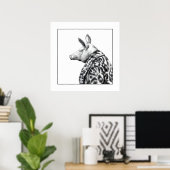 Schweinefleisch in Jaguar Pelzmatte (Schnee) Poster (Heimbüro)