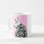 Schweinefleisch in Jaguar Pelzmatte (Ume) Kaffeetasse (Vorderseite Links)