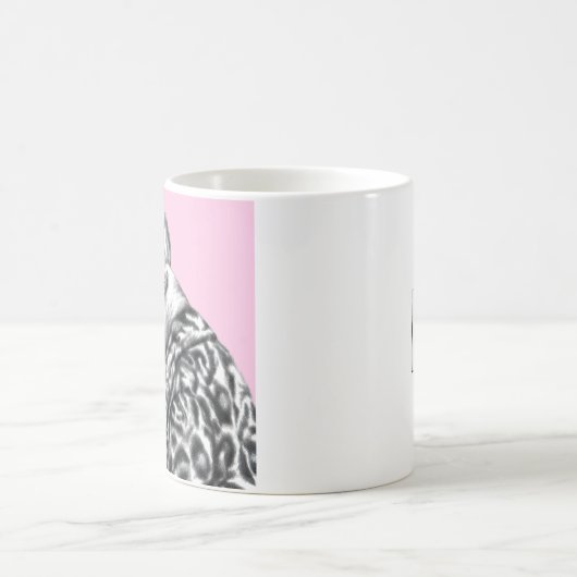 Schweinefleisch in Jaguar Pelzmatte (Ume) Kaffeetasse (Mittel)