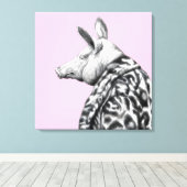 Schweinefleisch in Jaguar Pelzmatte (Ume) Leinwanddruck (Insitu (Holzboden))