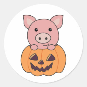 Schweinefleisch in Kürbiskraut Runder Aufkleber