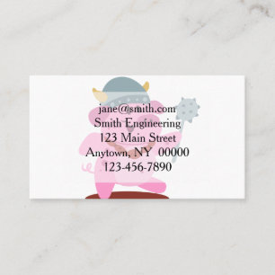 Schweinefleisch in Reisekostüm  Hintergrundfarbe Visitenkarte