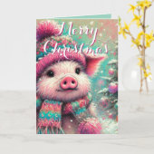 Schweinefleisch in Scara Schneeflocken Personalisi Karte (Gelbe Blume)