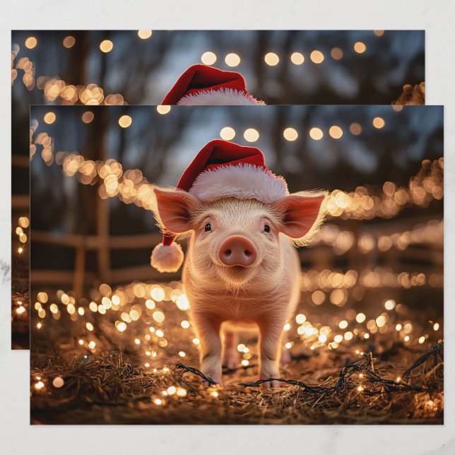 Schweinefleisch in Weihnachtsmannmütze (Vorne/Hinten)