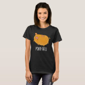 Schweinefleisch-Kartoffel Funny Potato Pun Dark BG T-Shirt (Vorne ganz)