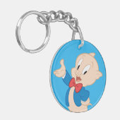 Schweinefleisch| Klassische Pose Schlüsselanhänger (Vorderseite links)