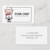 Schweinefleisch-Koch Visitenkarte (Vorne/Hinten)