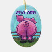 Schweinefleisch kommt und geht keramik ornament (Hinten)