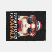 Schweinefleisch Ladys for Kamala Funny Cat 2024 Pr Fleecedecke (Vorderseite (Horizontal))