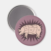 Schweinefleisch Magnet (Vorderseite/Rückseite)