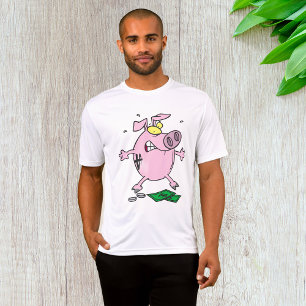 Schweinefleisch mit aktiven Geldmanieren T-Shirt