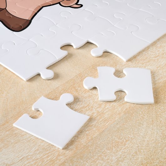 Schweinefleisch mit Blume Lilie Puzzle (Seite)