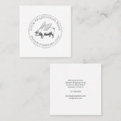 Schweinefleisch mit Flügeln GRILLEN Barbecue Quadratische Visitenkarte (Vorne/Hinten)