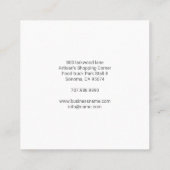 Schweinefleisch mit Flügeln GRILLEN Barbecue Squar Quadratische Visitenkarte (Rückseite)