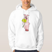 Schweinefleisch mit gelber Blume Hoodie (Vorderseite)