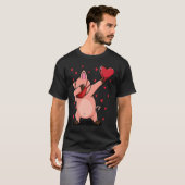 Schweinefleisch mit Gesichtsmaske - Herzgeschenke  T-Shirt (Vorne ganz)