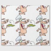 Schweinefleisch mit Lebensmitteln Geschenkpapier (Flach)