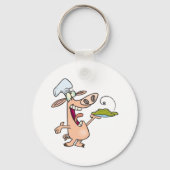 Schweinefleisch mit Lebensmitteln Schlüsselanhänger (Vorderseite)