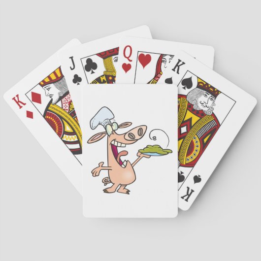 Schweinefleisch mit Lebensmitteln Spielkarten (Rückseite)