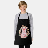 Schweinefleisch mit Leopard-Kopfband Blume Niedlic Schürze (Getragen)