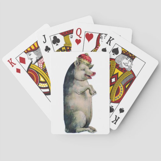 Schweinefleisch mit Poker, Jungkartoffeln Spielkarten (Rückseite)
