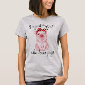 Schweinefleisch mit Quark und Niedlicher Phrase T-Shirt (Vorderseite)