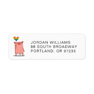 Schweinefleisch mit Regenbogenballon