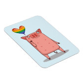 Schweinefleisch mit Regenbogenballon Magnet (Rechte Seite)