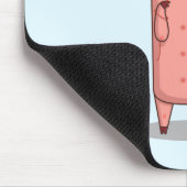 Schweinefleisch mit Regenbogenballon Mousepad (Ecke)