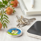 Schweinefleisch mit Schild Schlüsselanhänger (Seite)