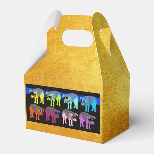 Schweinefleisch - Neujahr 2019 - Pop - Gold-Bevorz Geschenkschachtel (Rückseite)
