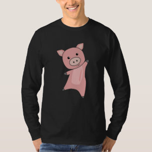 Schweinefleisch Niedliche Tiere für Kinder rosa T-Shirt