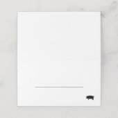 Schweinefleisch-Option Hochzeit Platzkarte (Außenseite Aufgefaltet)