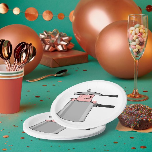 Schweinefleisch Pappteller