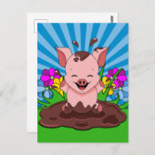 Schweinefleisch Postkarte (Vorne/Hinten)