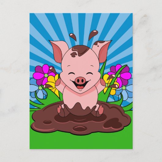 Schweinefleisch Postkarte (Vorderseite)