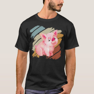 Schweinefleisch Rosa Männer Schwein Schwein Schwei T-Shirt