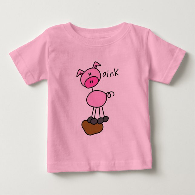 Schweinefleisch sagt Rosa T - Shirt und Geschenke (Vorderseite)