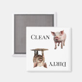 Schweinefleisch Saubere Geschirrspülmaschine Magnet (Vorderseite/Rückseite)