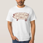 Schweinefleisch schneidet Diagramm Shirt (Vorderseite)