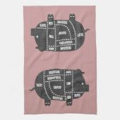 Schweinefleisch-Schnitte III Geschirrtuch (Vertikal)