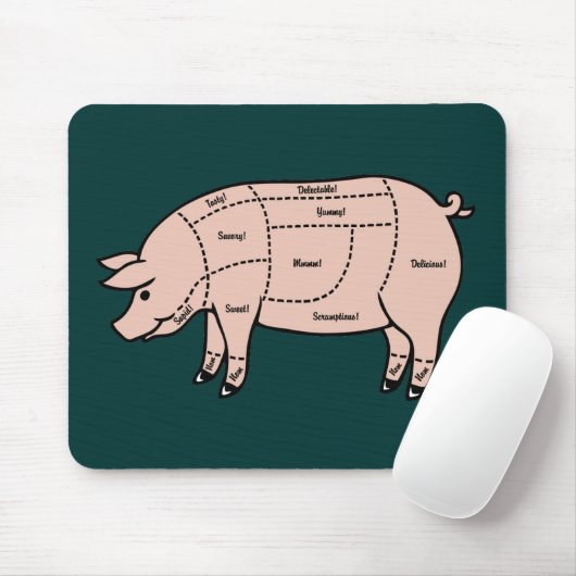 Schweinefleisch-Schnitte Mousepad (Mit Mouse)