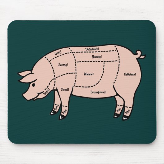 Schweinefleisch-Schnitte Mousepad (Vorne)