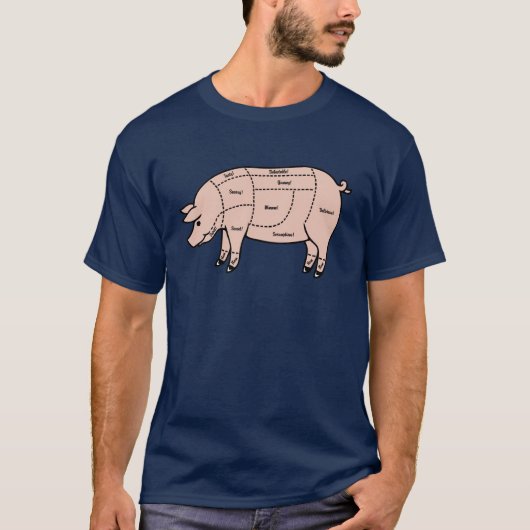 Schweinefleisch-Schnitte T-Shirt (Vorderseite)