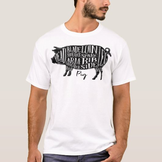 Schweinefleisch, Schweine T-Shirt (Vorderseite)
