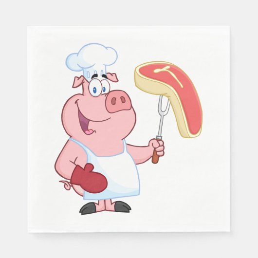 Schweinefleisch Serviette (Vorderseite)