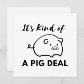 Schweinefleisch-Spaß: Es ist ein BIG (Pig) Deal Dankeskarte (Vorne/Hinten)